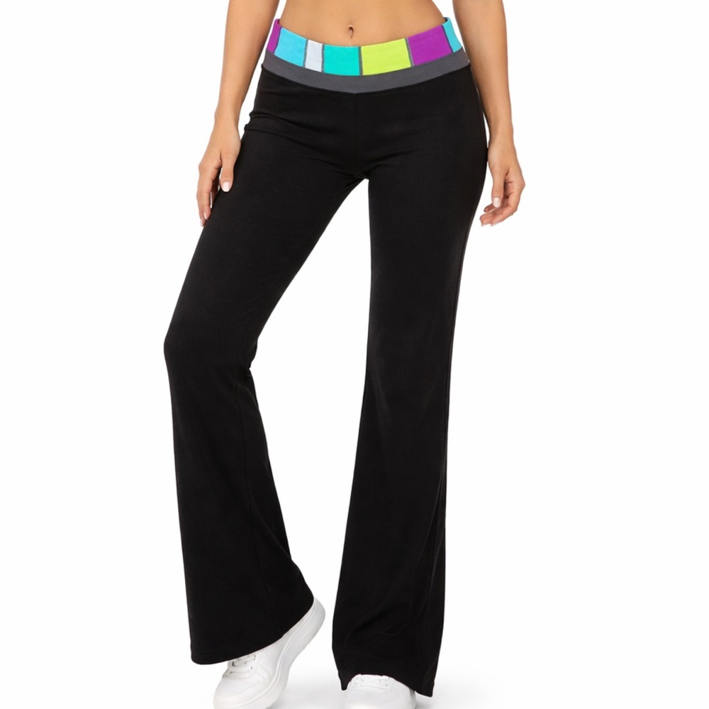 Lululemon groove pant colorBlock wide leg pants Womens activewear sz 8